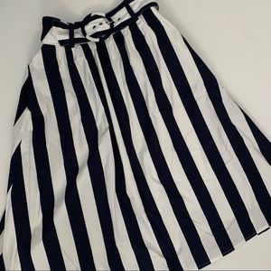 Boden Rebecca Navy/white striped midi skirt size 6
